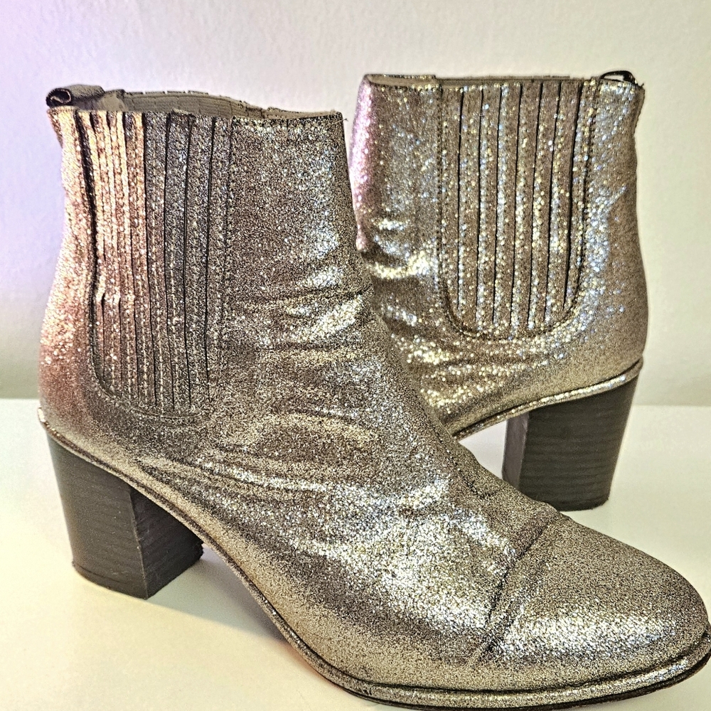 Opening Ceremony Silver Ankle Boots